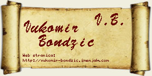 Vukomir Bondžić vizit kartica